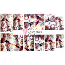 Stickere Mollylac cu apa pentru unghii Cod A-647 - 63905 Flori Colorate 